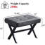 Tabouret d'appoint rembourré, tabouret à pieds en X en métal, tabouret avec siège de selle à coussin épais-2001415048