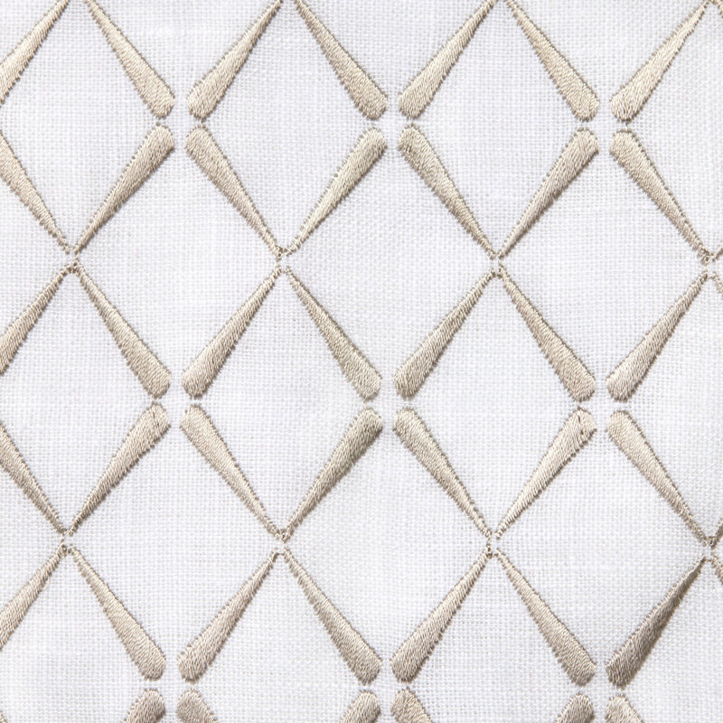 Amaro Linen Lumbar Pillow Cover & Insert, White/Taupe