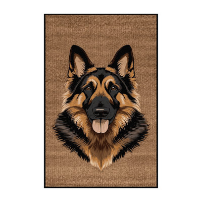 Washable German Shepherd Dogs Area Rug