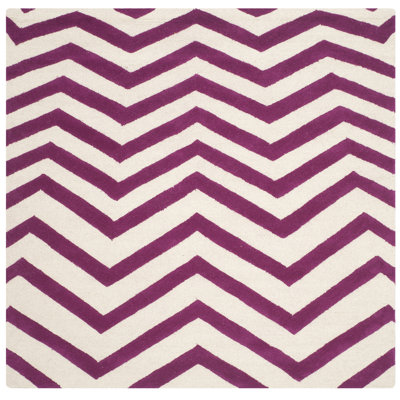 Sanyla Hand Tufted Wool Chevron Rug