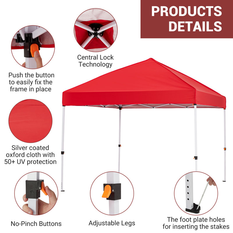 Canopy Tent with Mesh Sidewalls Waterproof Gazebo Shelter Portable Folding Tent for Camping Patio Backyard Events