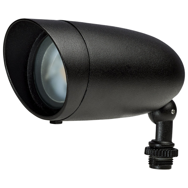 Nuvo 60 Degree Integrated LED Landscape Metal Flood Light, 4" H x 2.88" W x 6.25" D, 9W, Matte Black