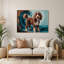 «Dogs Barbet», art mural en métal noir-1090769623