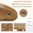 47" Round Farmhouse Dining Table – Burlywood Wood Kitchen Table For 4(Only Table,No Chair)-1606300415