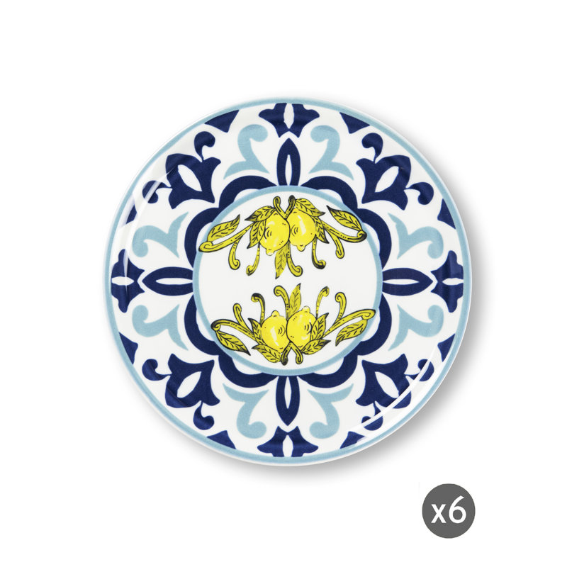 Amalfi 6 Piece Dinner Plate Set