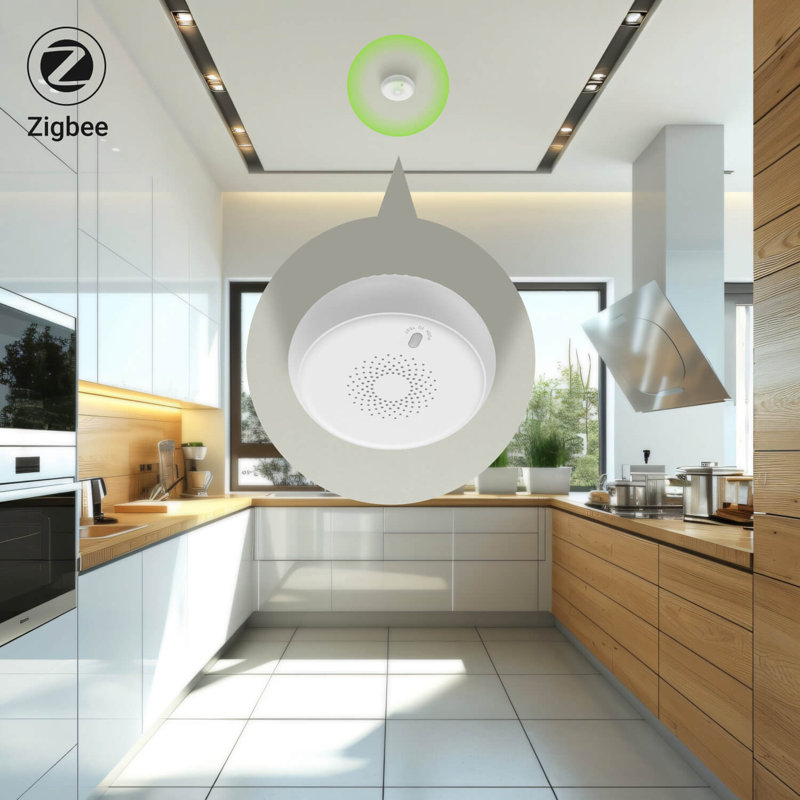 Wireless Smoke Detector - Low-Power, High-Precision Fire Alarm, Hub Required