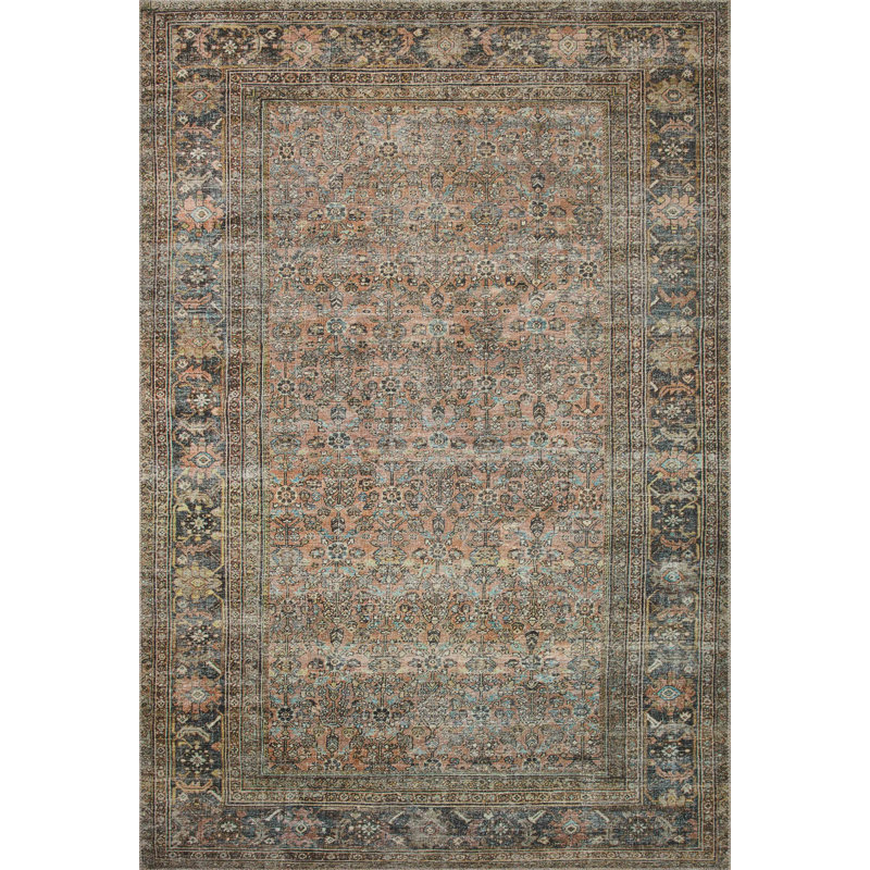 Tapis oriental terre cuite, Tapis de couloir 2 pi 6 po x 12 pi