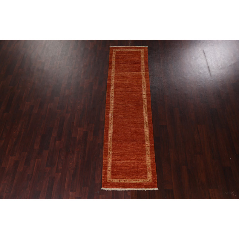 Tapis orange Gabbeh 3 x 9