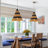 1-Light Farmhouse Woven Pendant Light 