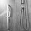 Ensemble de pomme de douche à barre coulissante 27 po avec tuyau flexible 60 po - Nickel brossé Rift Collection-92461215