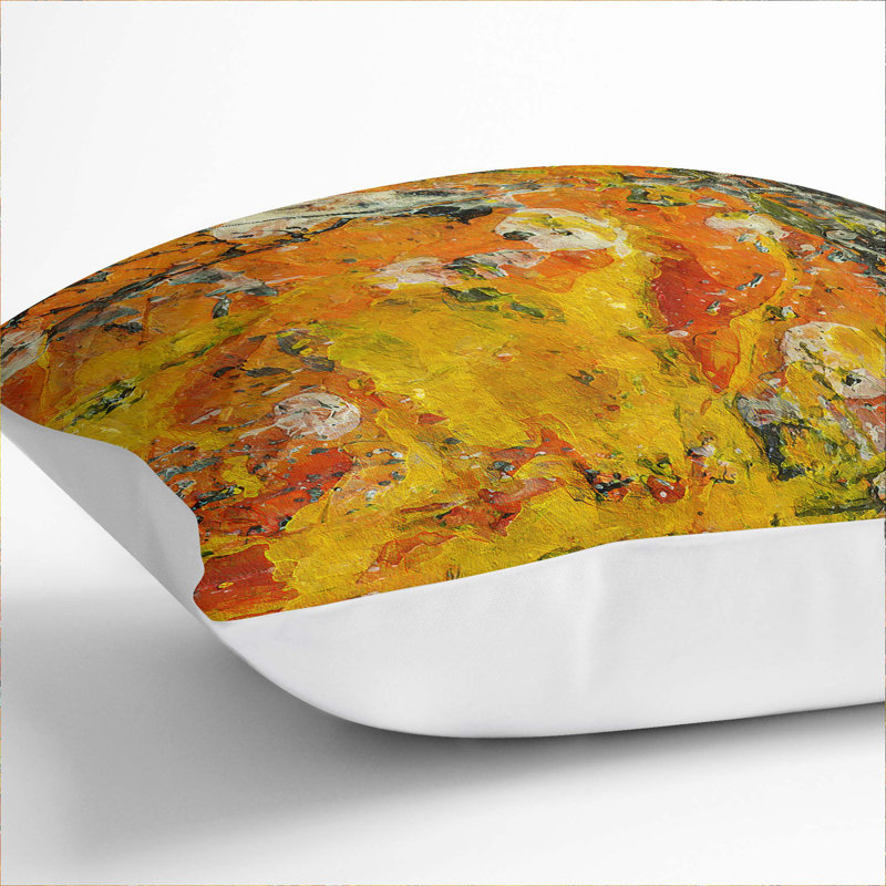 Abstract Square Throw Cushion, White, 55 x 55 cm