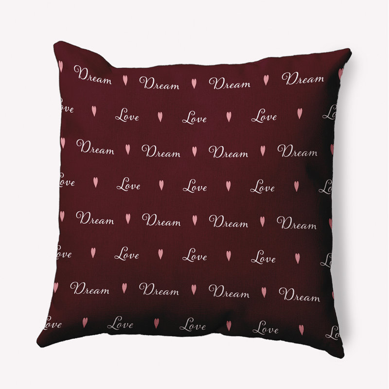Reversible Throw Pillow, 26" H x 26" W, Square
