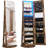 LED Light Jewellery Cabinet with Full Length Mirror 360° Swivel, Lockable Free Standing Mirror with Jewellery Storage, Inside Makeup Mirror, Rustic Brown