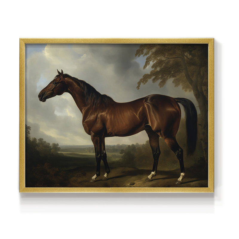 Faune, série LVII, reproduction encadrée, H 8 po x l 10 po, Or