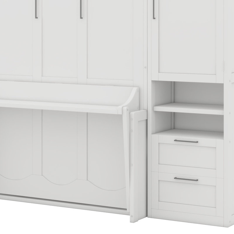 Lit escamotable avec placard Murphy, Blanc