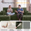 Canapé d'angle modulaire compressé en forme de L de 277 cm (109 po) de large avec méridienne, canapé 2 pièces en velours côtelé avec ressorts ensachés et assise profonde pour salon, aucun assemblage requis, vert-2033829552-2033829555