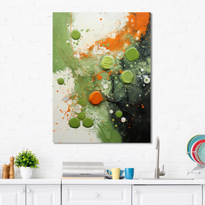 Vert et jaune abstrait avocat III - fruits, art mural