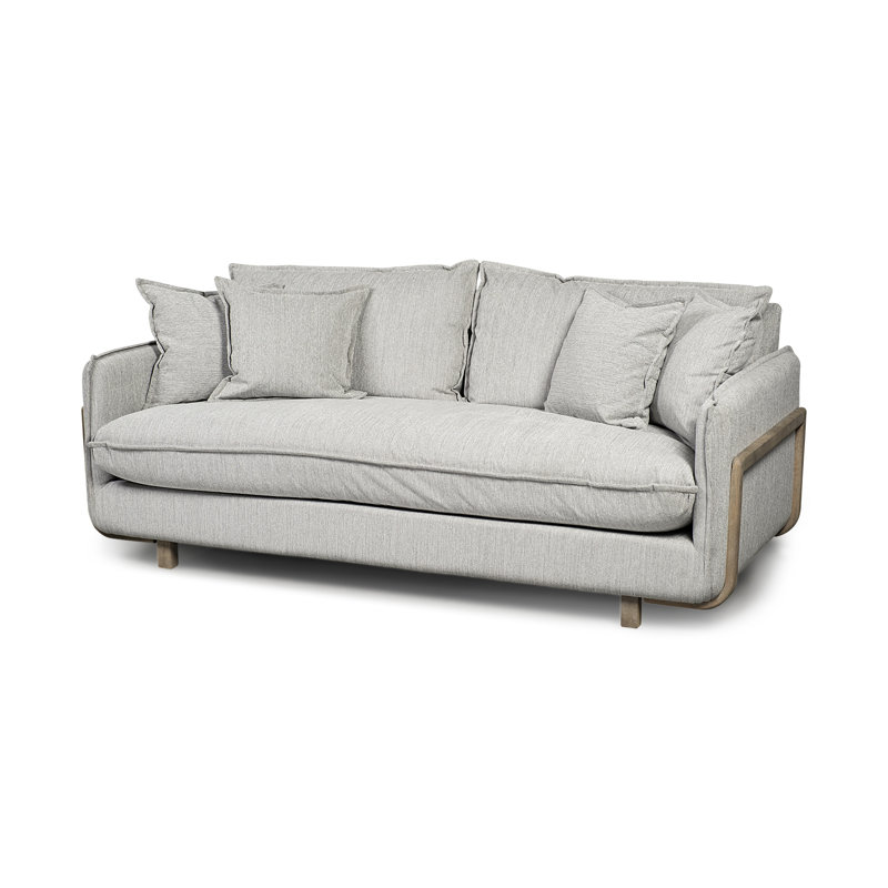 Tatianya Canape pour accoudoirs Tuxedo 84 po, Gris givré