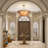 Kancler 36" 6-Lights Luxury Large Tiered Round Smoke Glass Gold Chandelier(Bulbs Included)-1271444367