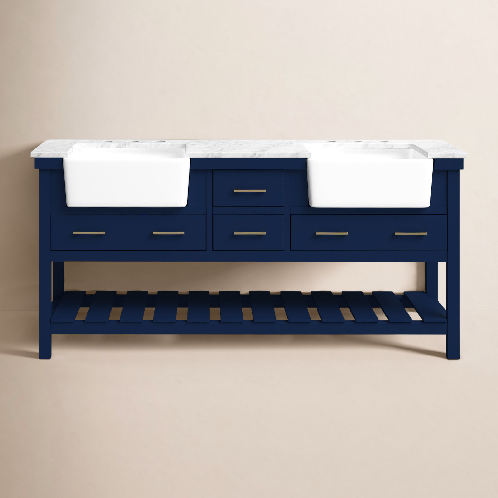 Pelaghia 72'' Double Bathroom Vanity, Blue