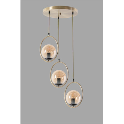 Lustre scandinave Glam, finition cuivre, 27,6 po x 11,8 po | Fabrication 100% métal, peinture séchée au four, revêtement dégringolé | Douille E27, 40 W maximum | Luminaire élégant pour la décoration intérieure moderne et les espaces repas