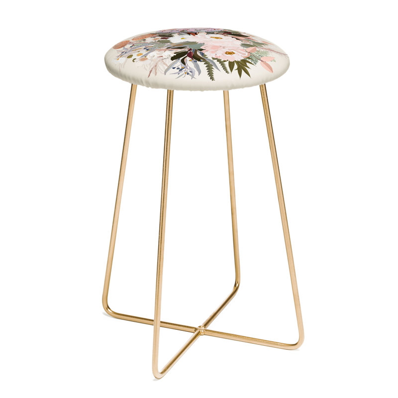 Dore Upholstered Faux Leather Counter Stool