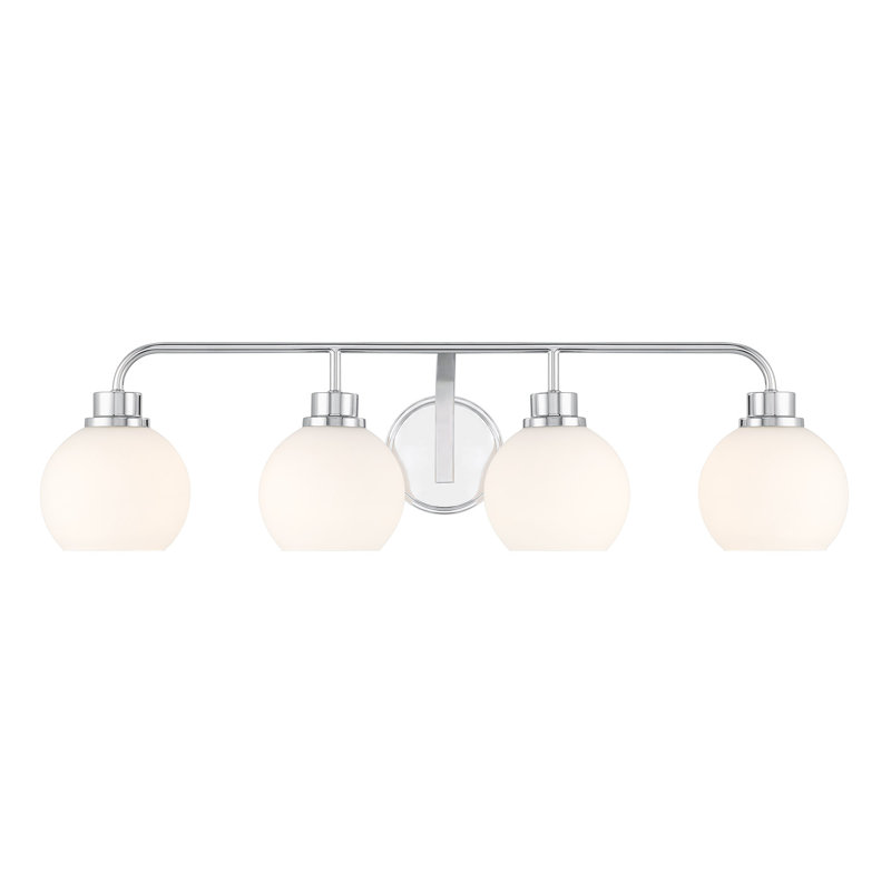 Luminaire suspendu en chrome 4 lumières Meridian, Chrome chrome