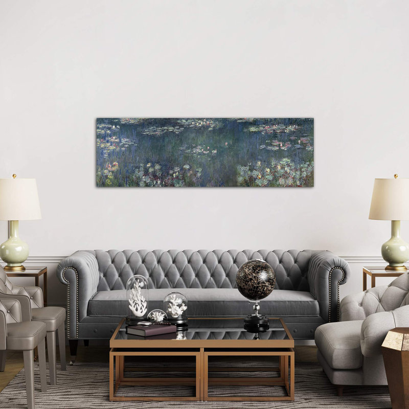 Waterlilies: Reflections, 1914-18 P by Claude Monet - Floater Frame Painting on Canvas, No Framed
