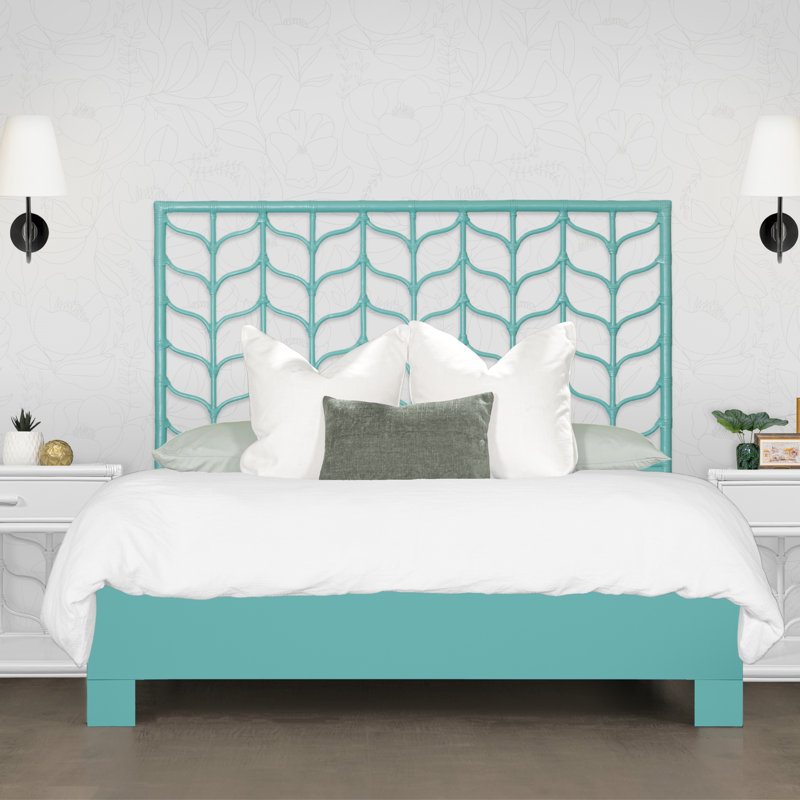 Lit plateforme Ivy, Très grand, Turquoise
