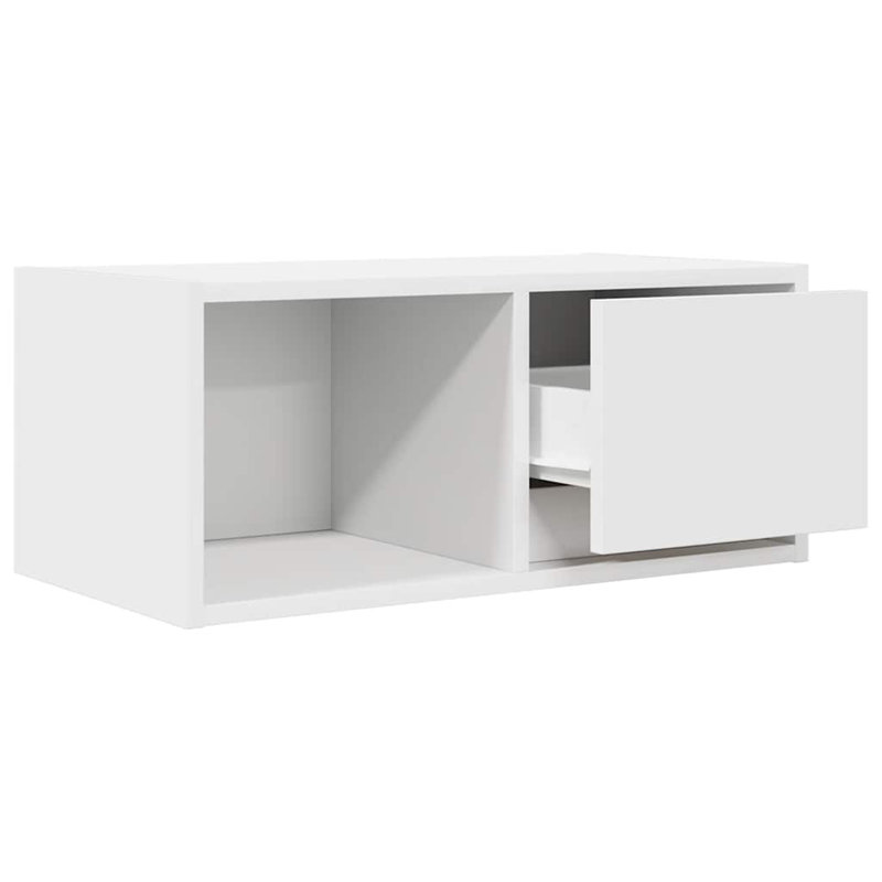 TV Cabinet 80X31x25.5 Cm Engineered Wood, 60 cm, White