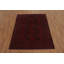 Tapis oriental rouge à motif géométrique 5 x 6