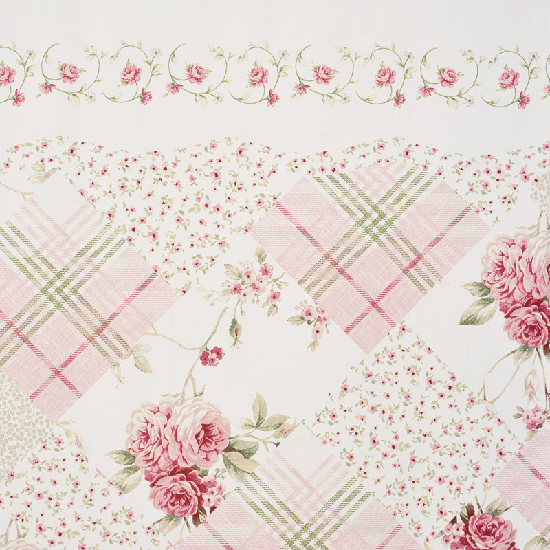 Bungalow Floral 72" Window Valance, Rose