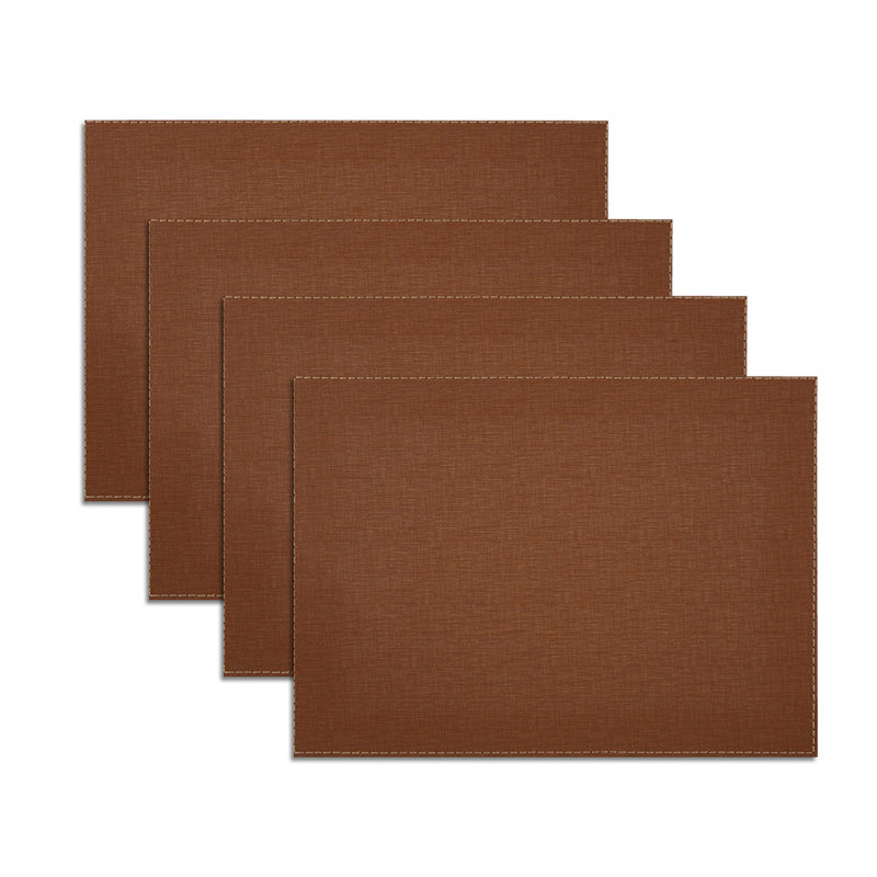 Resendez Rect Raven - Ensemble de 4 napperons, Brun