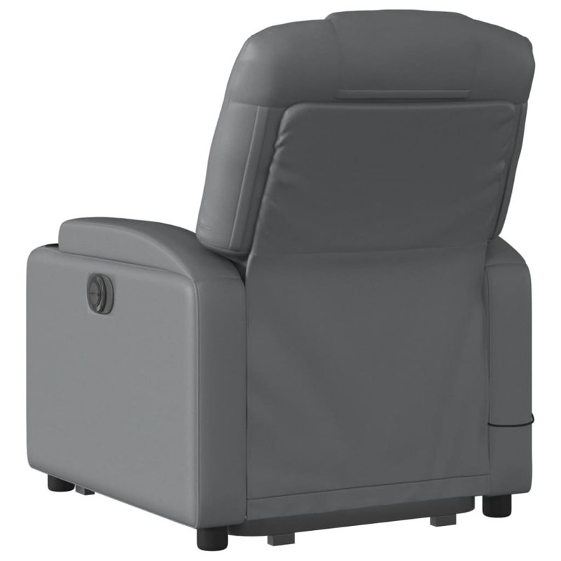 Fauteuil de massage en faux cuir, Similicuir gris