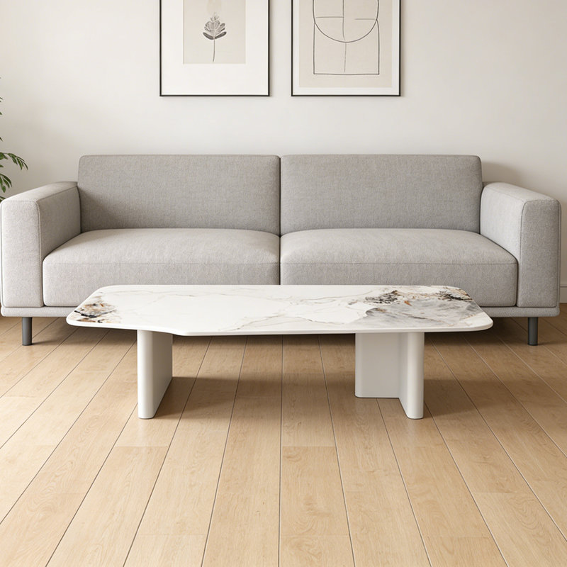 Wrightstown, H 15,74 po x L 55,11 po x l 27,55 po, Blanc / Gris, Blanc