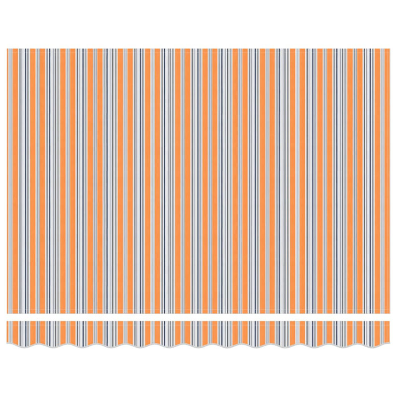 Retractable Awning, Blue/Orange/Anthracite, 350 cm W x 250 cm D