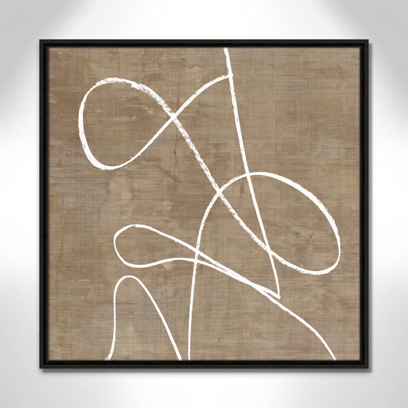 Swooping Lines, Espresso , 25.5" H x 25.5" W x 2" D