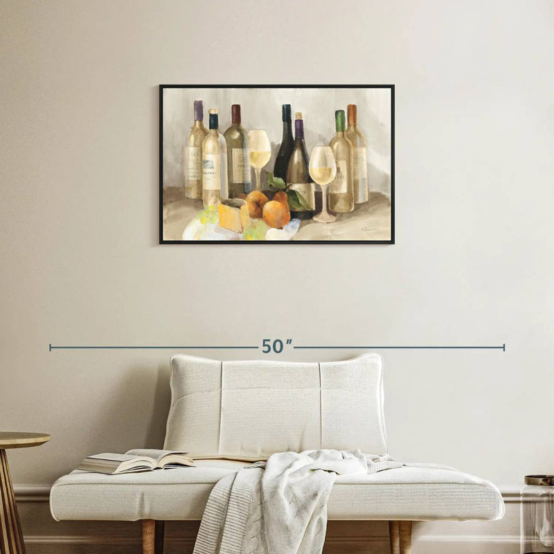 Vin et fruit II - lumière, Cadre flottant noir, 31 po x 21 po