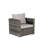 6 Piece Patio Furniture Set, Outdoor Wicker Rattan Sofa Conversation Set All Weather Patio Sectional Sofa Set With Glass Table, Cushions And Pillows For Garden, Backyard-1283248084