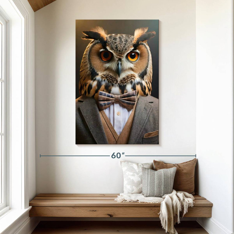 Brampt An Owl Portrait, 48" H x 32" W