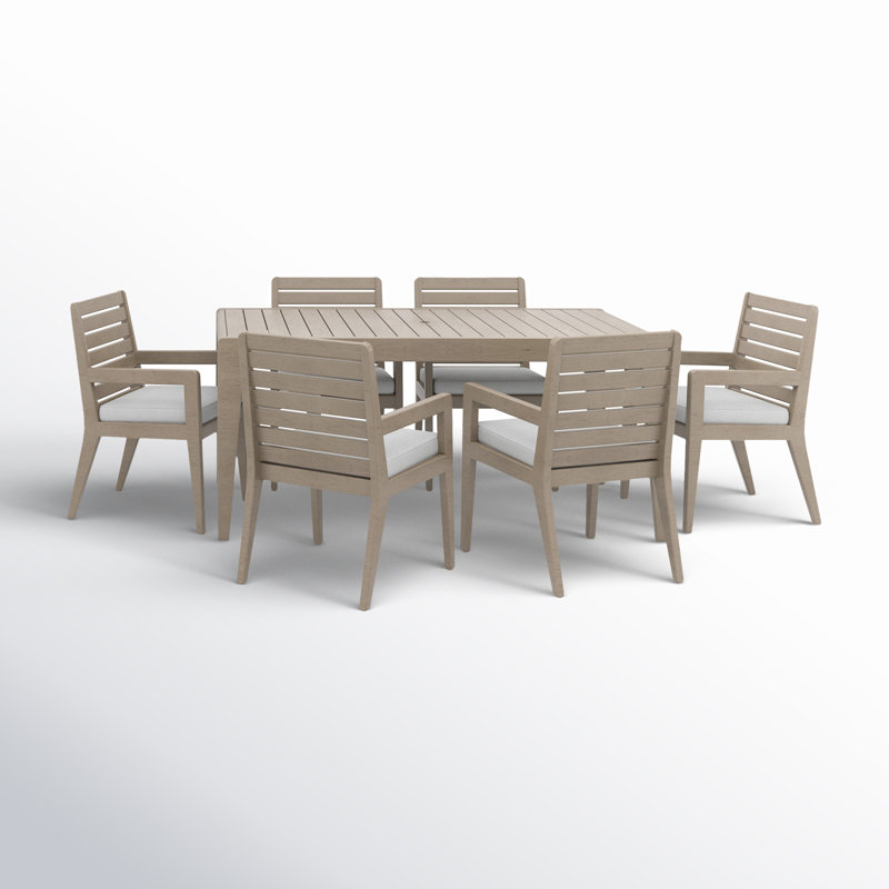 Ojai 40'' Rectangular 6 - Person Outdoor Dining Set with Cushions