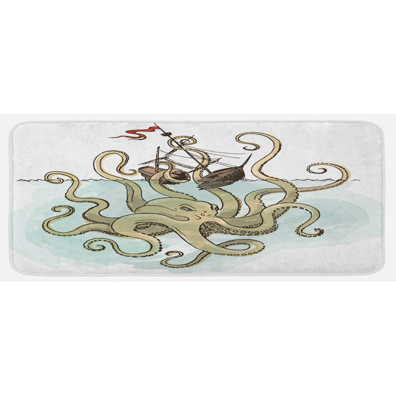 Tapis de cuisine kraken