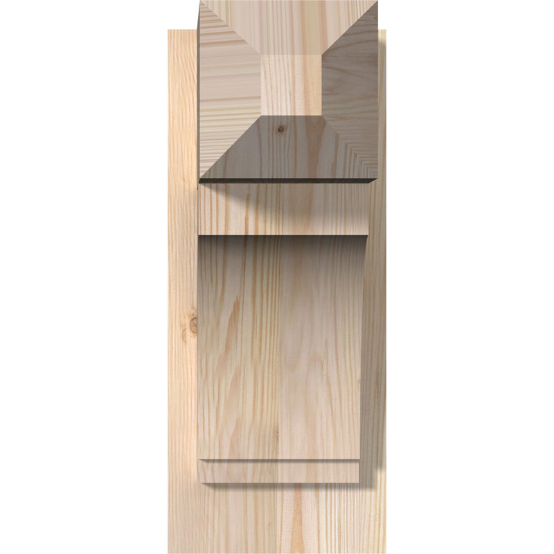 Persienne impériale, Sapin Douglas de 7 1/2 po (lisse), P 14 po x H 18 po