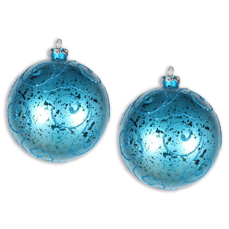 4.75'' Ornament Shatterproof Ball Ornament, Aqua