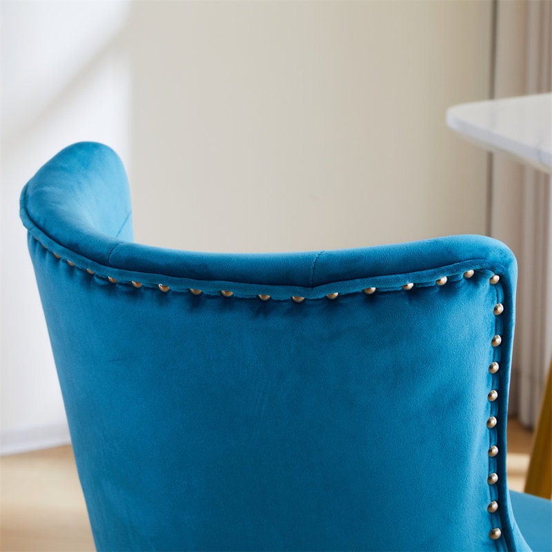Matthias Task Chair Office Chairs Makeup chair, Gold, Blue