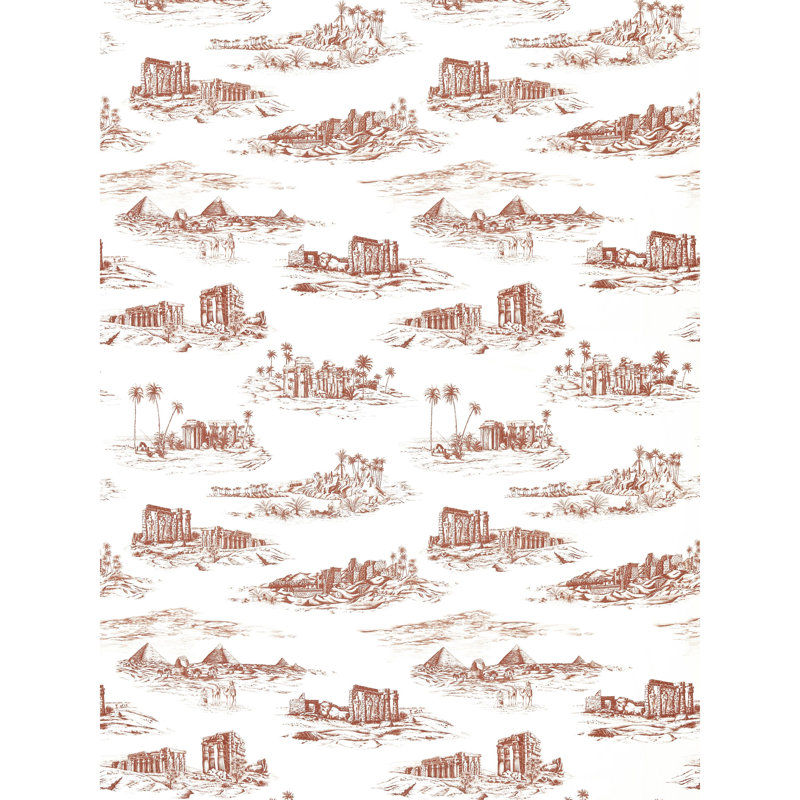 Tissu 100% coton Sahara Cairo, Argile rouge