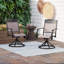 Ensemble de 2 chaises de patio pivotantes