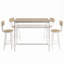 Ensemble de table de bar 5 pièces Lysle avec tablette en métal, ensemble de salle à manger, table à hauteur de comptoir et 4 tabourets de bar Lysle-1146240952-1146240956-1146240954
