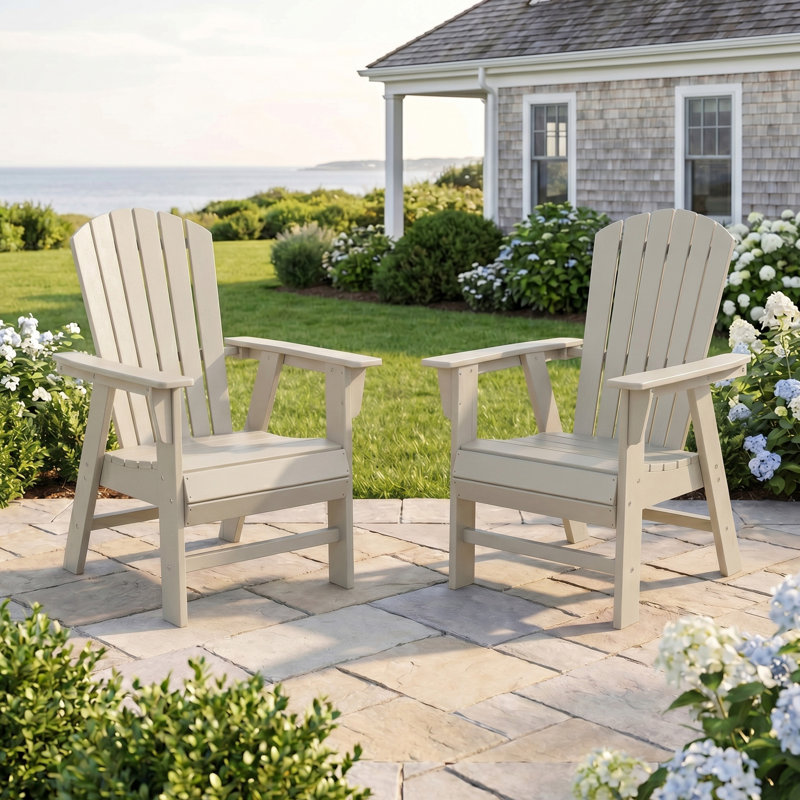 Ensemble de 2 chaises Adirondack Seashell, Beige