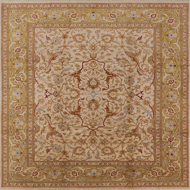 Skeggi Wool Oriental Indoor Rug, Square 4'